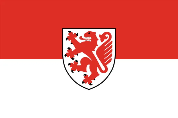 Bandeira Oficial Ilustração Vetorial Capital Regional Alemã Braunschweig Alemanha — Vetor de Stock