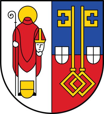 Alman bölgesel başkenti KREFELD, GERMANY 'nin resmi arma vektör illüstrasyonu