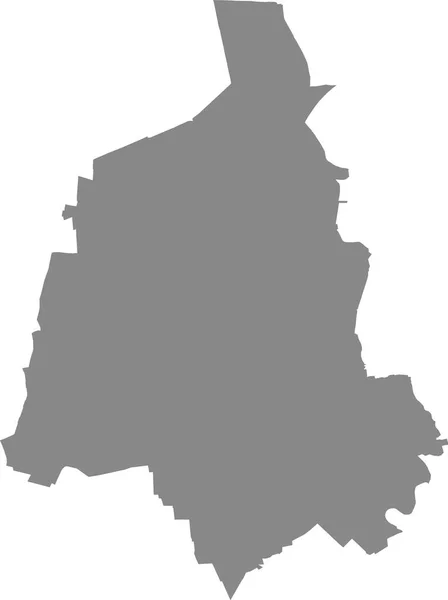 Mapa Vetorial Branco Plano Cinzento Capital Regional Alemã Magdeburg Alemanha — Vetor de Stock