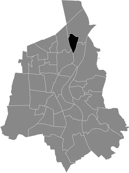 Μαύρο Επίπεδο Κενό Τονισμένο Χάρτη Της Περιοχής Rothensee District Μέσα — Διανυσματικό Αρχείο