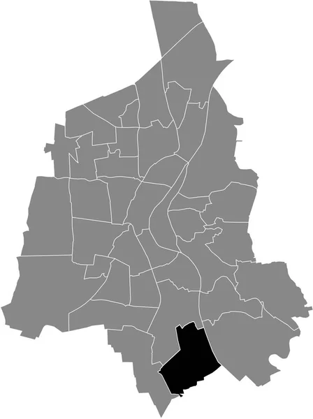 Preto Plano Branco Destaque Mapa Localização Westerhsen District Dentro Cinza — Vetor de Stock