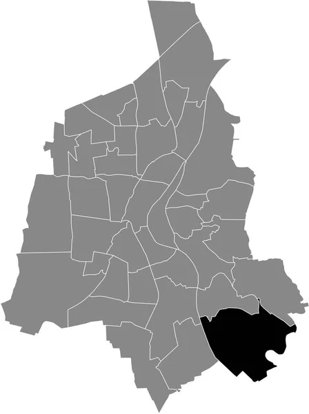 Mapa Ubicación Resaltado Blanco Negro Del Distrito Randau Calenberge Dentro — Vector de stock