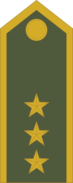 Plukovnk Colonel 勋章在斯洛伐克地面部队中的肩章北约军官标志 — 图库矢量图片