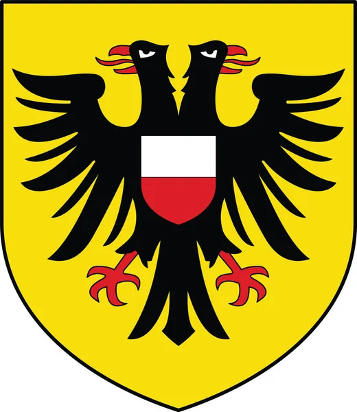 Alman bölgesel başkenti LBECK, Almanya 'nın resmi arma vektör illüstrasyonu