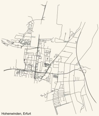 Alman bölgesel başkenti Erfurt, Almanya 'nın başkenti HOHENWINDEN DISTRICT kentsel yol haritasının ayrıntılı seyir çizgileri