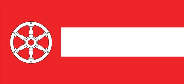 Ilustração Oficial Vector Bandeira Capital Regional Alemã Erfurt Alemanha —  Vetores de Stock