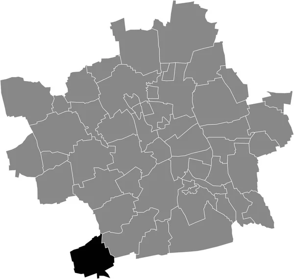 Černá Plochá Prázdná Zvýrazněná Mapa Umístění Molsdorf District Uvnitř Šedé — Stockový vektor