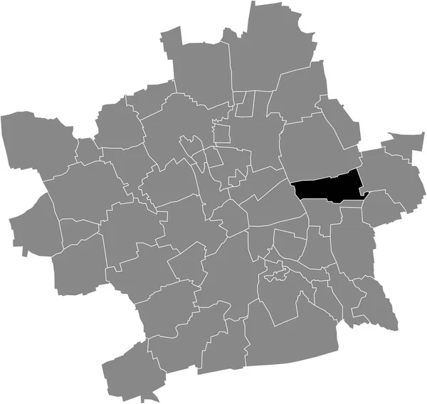 Mapa Ubicación Resaltado Blanco Negro Del Distrito Azmannsdorf Dentro Del — Vector de stock
