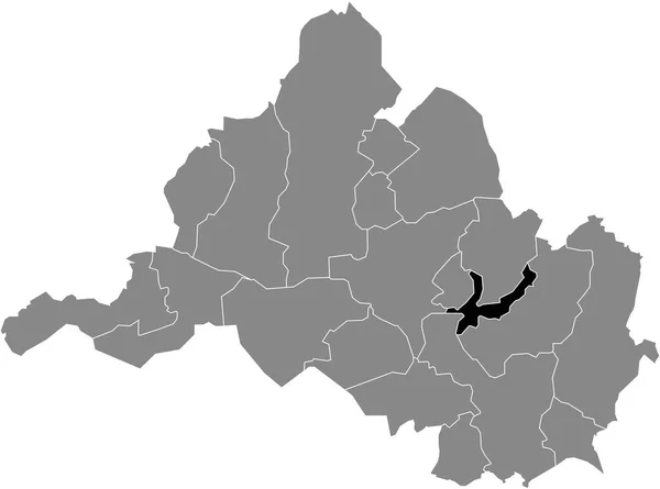 德国萨尔布隆肯灰色行政地图内的Schafbrcke District黑色平面突出显示的空白位置图 — 图库矢量图片