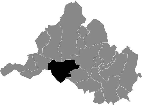 Preto Plano Branco Destaque Mapa Localização Alt Saarbrcken District Dentro —  Vetores de Stock