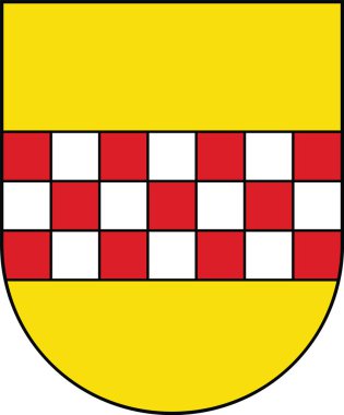 Alman bölgesel başkenti HAMM, GERMANY 'nin resmi arma vektör illüstrasyonu