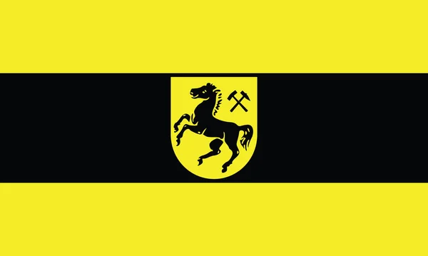 Illustration Vectorielle Officielle Drapeau Ville Régionale Allemande Herne Allemagne — Image vectorielle