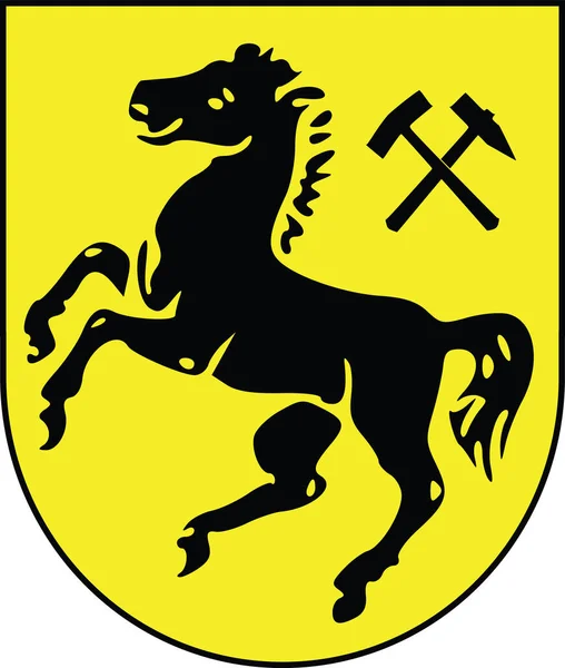 Offizielle Wappenvektordarstellung Der Deutschen Kreisstadt Herne Deutschland — Stockvektor