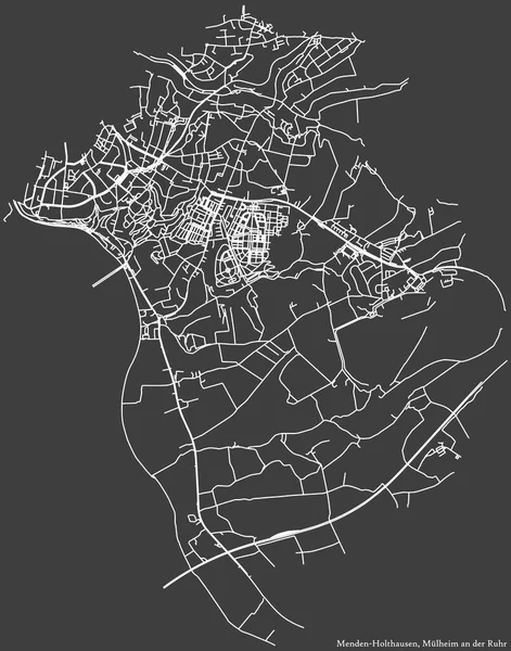 Navegação Negativa Detalhada Linhas Brancas Ruas Urbanas Mapa Das Estradas — Vetor de Stock