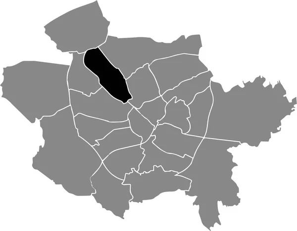 Preto Plano Branco Destaque Mapa Localização Distrito Hafen Dentro Cinza — Vetor de Stock