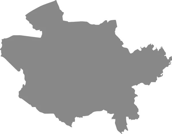 Mapa Vetorial Branco Plano Cinzento Capital Regional Alemã Osnabrck Alemanha —  Vetores de Stock