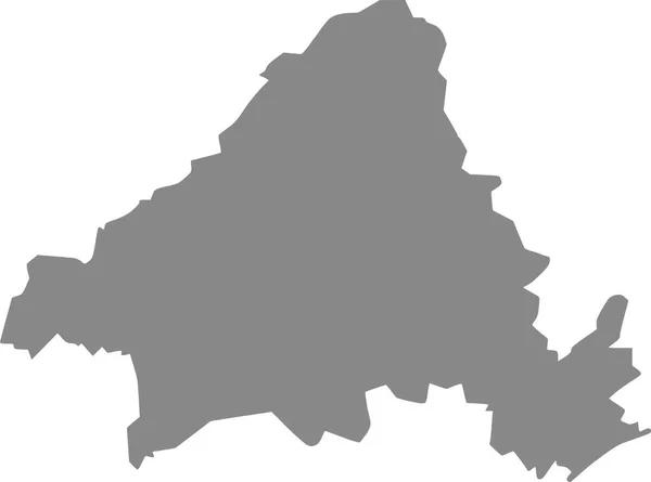 Grijze Plattegrond Van Duitse Regionale Hoofdstad Solingen Duitsland — Stockvector