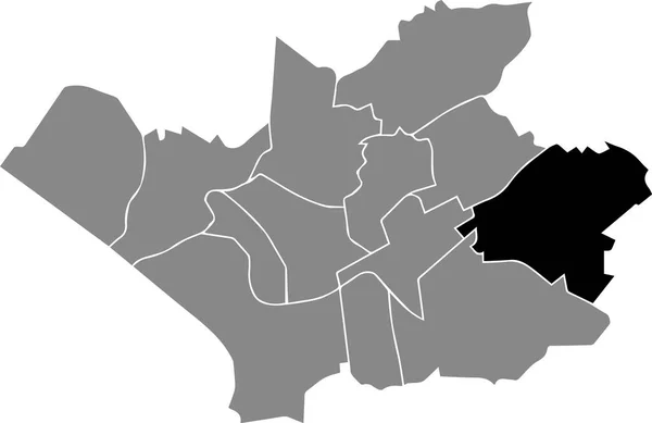 Black Flat Blank Highlighted Location Map Steinbchel District Gray Administrative — Wektor stockowy