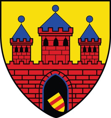 Alman bölgesel başkenti OLDENBURG, GERMANY 'nin resmi arma vektör illüstrasyonu