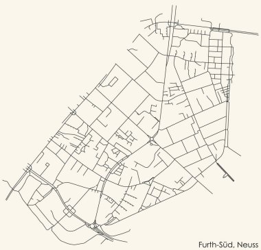 Alman bölgesel başkenti Neuss, Almanya 'nın FURTH-SD DISTRICT kentsel yol haritasının ayrıntılı seyir çizgileri