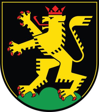 Official coat of arms vector illustration of the German regional capital city of HEIDELBERG, GERMANY