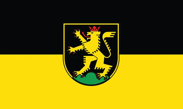 Official Flag Vector Illustration German Regional Capital City Heidelberg Germany - Stok Vektor