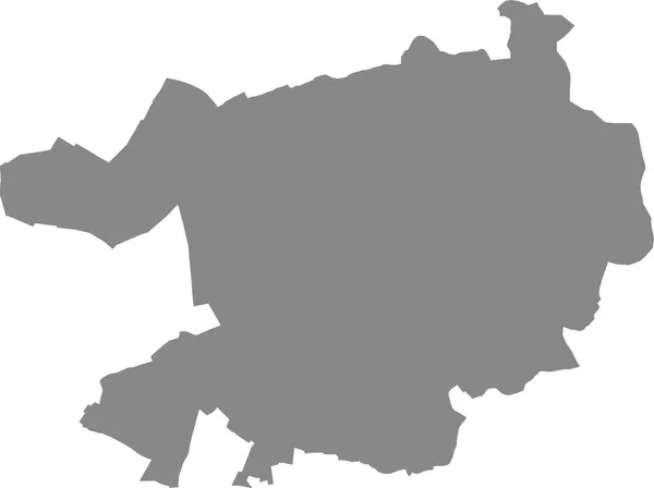Gray Flat Blank Vector Map German Regional Capital City Heidelberg — Archivo Imágenes Vectoriales