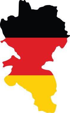Simple flat blank vector flag map of the German regional capital city of WRZBURG within the flag of GERMANY