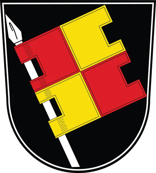 Official Coat Arms Vector Illustration German Regional Capital City Wrzburg — Stock Vector