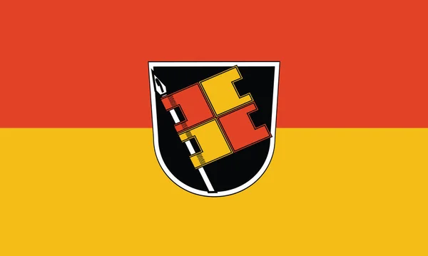 Official Flag Vector Illustration German Regional Capital City Wrzburg Germany — Image vectorielle