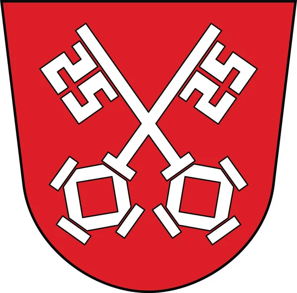 Офіційний Герб Німецької Регіональної Столиці Regensburg Germany — стоковий вектор