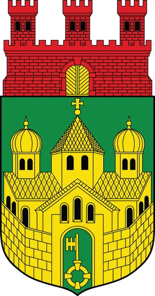 Official Coat Arms Vector Illustration German Regional Capital City Recklinghausen — Stockvektor