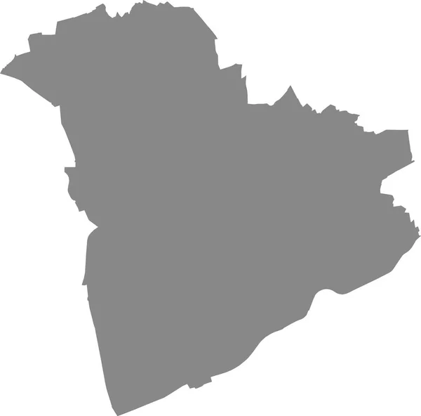 Gray Flat Blank Vector Map German Regional Capital City Recklinghausen — Image vectorielle