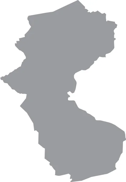 Gray Flat Blank Vector Map German Regional Capital City Bottrop — Διανυσματικό Αρχείο