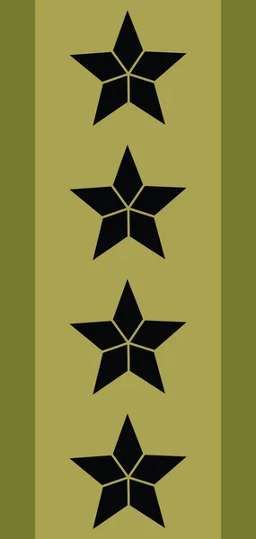 Shoulder Pad Nato Officer Mark General Insignia Rank Norwegian Army — 图库矢量图片