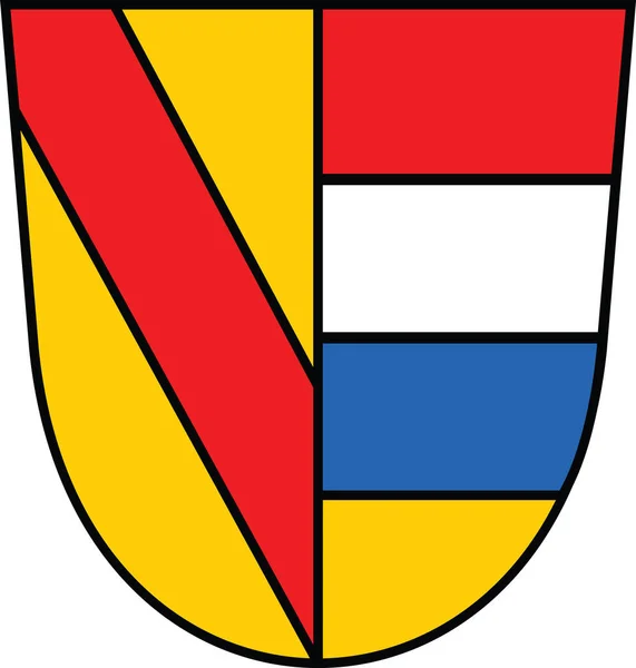 Official Coat Arms Vector Illustration German Regional Capital City Pforzheim — стоковый вектор