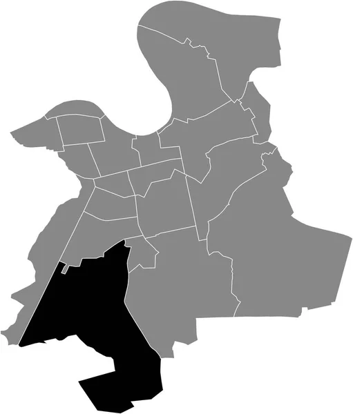 Preto Plano Branco Destaque Mapa Localização Rosenhhe District Dentro Cinza —  Vetores de Stock