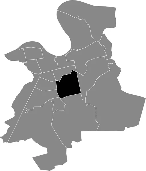 Preto Plano Branco Destaque Mapa Localização Buchhgel District Dentro Cinza —  Vetores de Stock