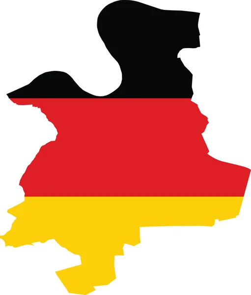 Mapa Bandera Capital Regional Alemana Offenbach Main Dentro Bandera Alemania — Vector de stock
