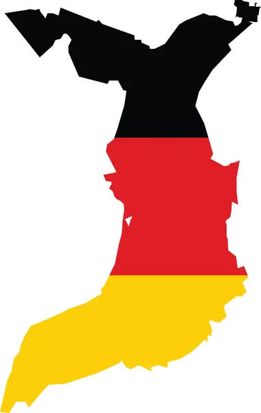 Mapa Simple Capital Regional Alemana Bremerhaven Dentro Bandera Alemania — Archivo Imágenes Vectoriales