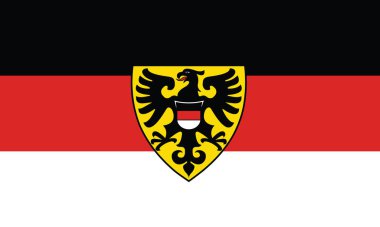 Alman bölgesel başkenti REUTLINGEN, GERMANY 'nin resmi bayrak illüstrasyonu