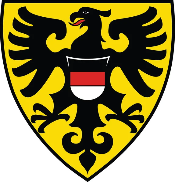 Eenvoudige Vlaggenkaart Van Duitse Regionale Hoofdstad Reutlingen Duitsland — Stockvector