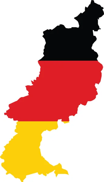Mapa Plano Simple Capital Regional Alemana Reutlingen Dentro Bandera Alemania — Archivo Imágenes Vectoriales