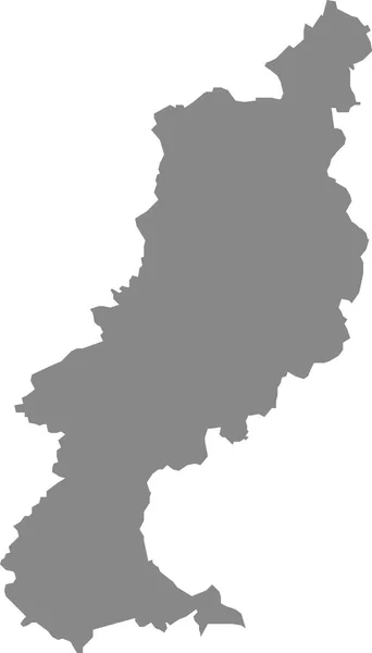 Grijze Plattegrond Van Duitse Regionale Hoofdstad Reutlingen Duitsland — Stockvector