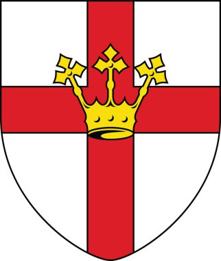 Alman bölgesel başkenti KOBLENZ, GERMANY 'nin resmi arma vektör illüstrasyonu