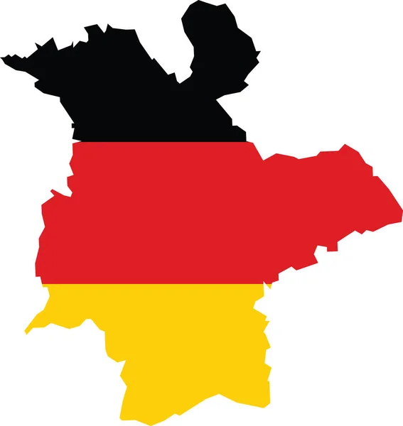 Mapa Simples Bandeira Vetorial Branco Plana Capital Regional Alemã Siegen — Vetor de Stock