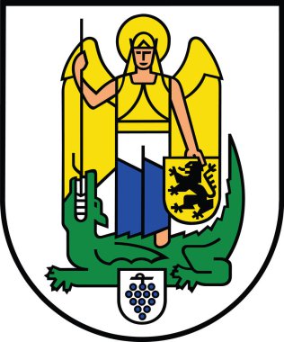 Alman bölgesel başkenti JENA, GERMANY 'nin resmi arma vektör illüstrasyonu