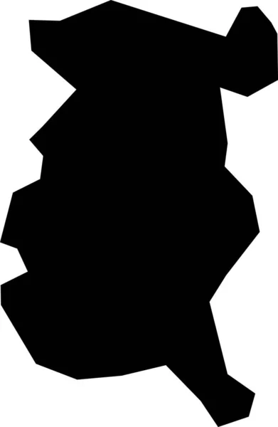 Векторная Черная Плоская Бланковая Карта Немецкой Региональной Столицы Гера Германия — стоковый вектор