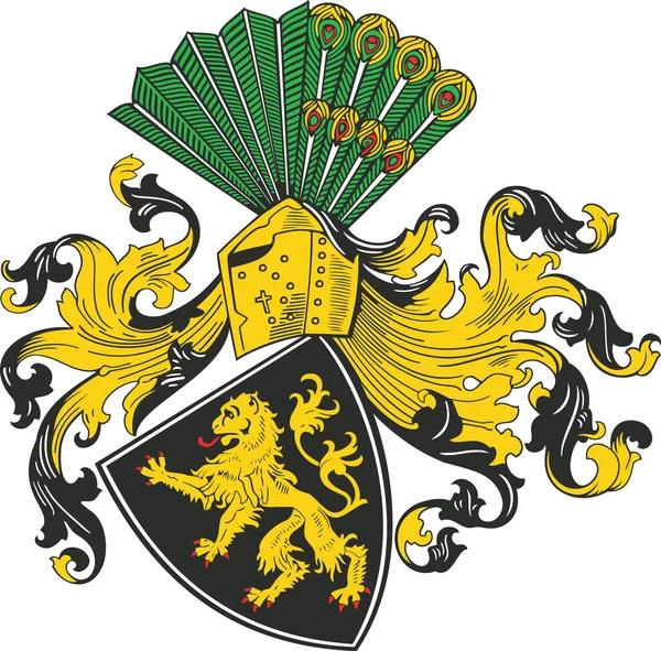 Официальная Векторная Иллюстрация Герба Немецкой Столицы Гера Германия — стоковый вектор