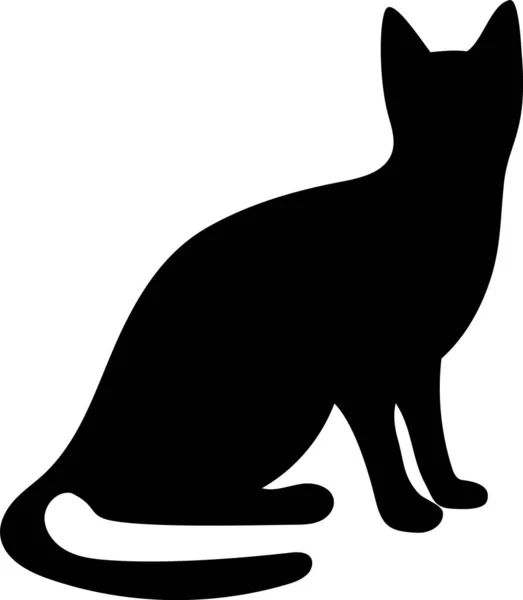 손으로 실루엣 만화가 고양이 인형의 스케치 — 스톡 벡터